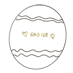 easter egg with ribbon