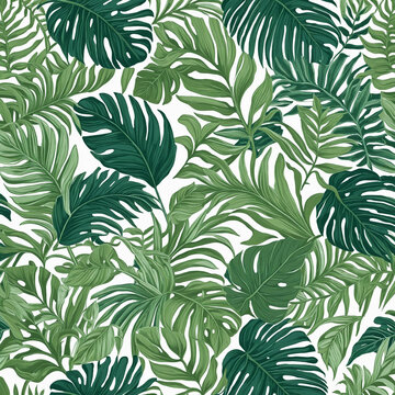 seamless pattern with leaves © Martina