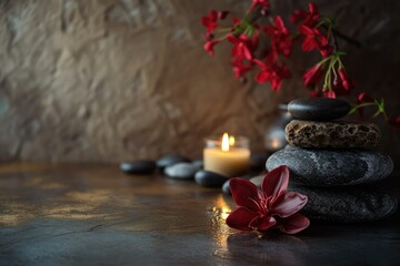 Obraz na płótnie Canvas Aromatherapy theme. healthy spa wellness, copy space.