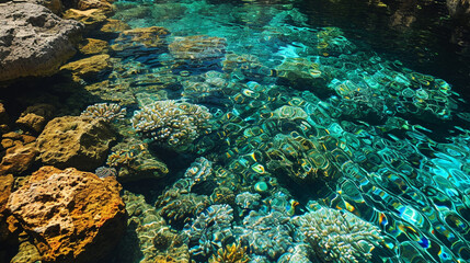 coral reef and fishes