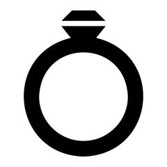 engagement ring glyph icon