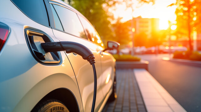 Electric vehicle charging against the light