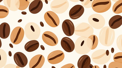 Coffee drink seamless pattern, drawing, design for coffee shop decoration, wallpaper, background.