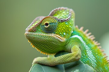 Obraz premium chameleon, Professional photo blur background, minimalistic