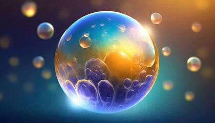 Naklejka premium Colorful scientific themed balls.