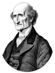 Portrait of John Stuart Mill, generative AI	