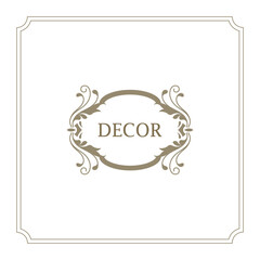 Ornate decor, border for invitation