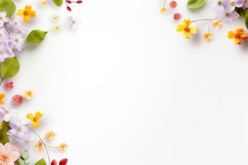  a close up of flowers on a white background with a place for a text or an image to put on a card or brochure or brochure.