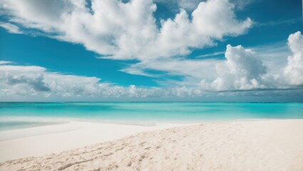 Fototapeta na wymiar beach with blue sky