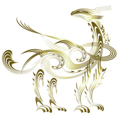 lineart   qilin  chinese unicorn