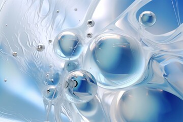  a close up of a blue and white background with bubbles of water and bubbles of water on the bottom of the image and the top of the bottom of the image.