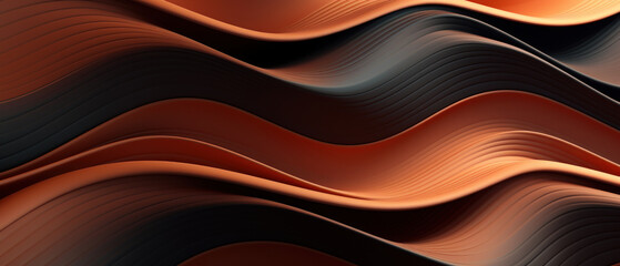 Modern, artistic design featuring smooth, wavy lines and a colorful, blurred texture.