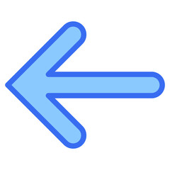 Arrow Left Blue Icon