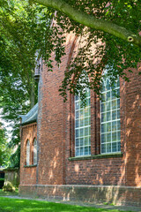 Ansicht der Lutherkirche in der Stadt Leer (Ostfriesland), Niedersachsen