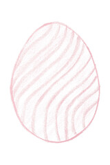 Drawing pink Easter eggs isolated on transparent background.