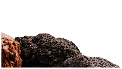 Sea wet rocks on the beach on white background Underwater stones, Mediterranean sea png photo