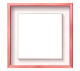 Pink frame with isolated background, Watercolor pink picture frame with isolated background.    
