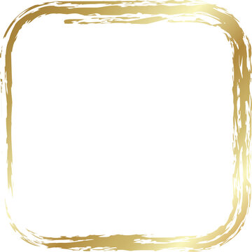 Rounded square golden frames