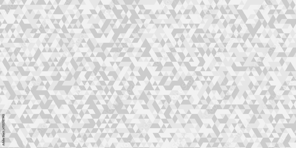 Wall mural Modern abstract geometric white and gray grid pattern wallpaper low polygon background.  seamless wall lines Geometric print composed of triangles. White triangle tiles pattern mosaic background.