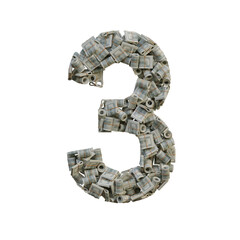 Money 3D Alphabet PNG Letters	
