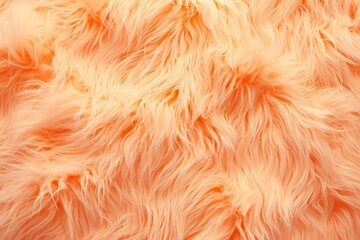 Close-up of the trendy peach fur texture Background structure of abstract apricot wool, Generative AI. - obrazy, fototapety, plakaty