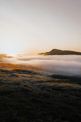 sunset on the mountain