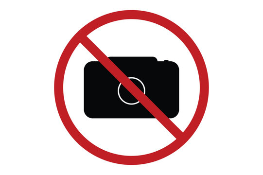 No camera sign. camera forbidden concept