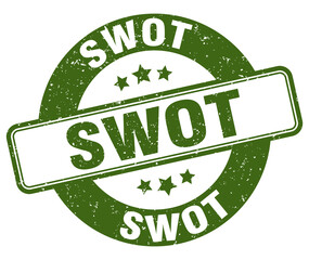 swot stamp. swot label. round grunge sign