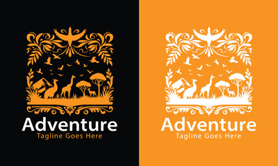 adventure logo ,jungle logo ,eco logo ,ecology