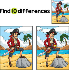 Pirate Captain Find The Differences