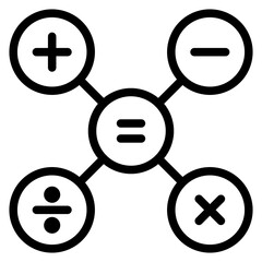 Mathematics Outline Icon