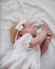 photo of a newborn girl