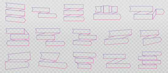 This image features a set of exceptional paper labels and flags, perfect for design and promotional use. Ideal for use in various contexts of advertising and design graphics.