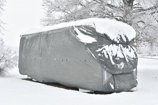 Snow on an RV Cover