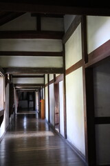 Nishinomaru Nagatsubone Hallway in Himeji Castle in Himeji, Japan