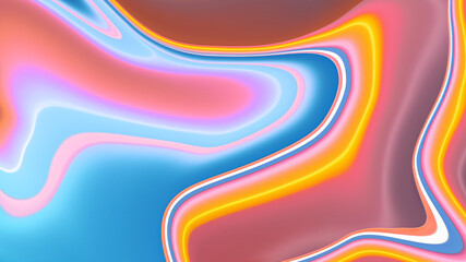 Big abstract wallpaper. Abstract marbled painted waves, colorful background painting texture banner. Bold colors, rainbow color swirls. 8K high resolution