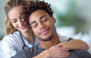 Fototapeta premium physical therapist examining the patient