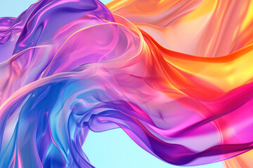 Naklejka premium Abstract background, multicolored waves modern art wallpaper.
