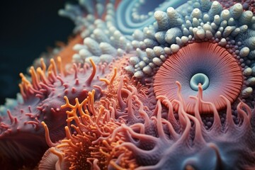 3d illustration of abstract geometric composition,digital art works. Computer generated graphics, Explore the beauty of the microscopic world with stunning images, AI Generated