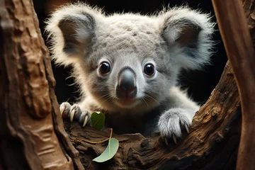 Schilderijen op glas cute koala © kevin