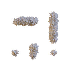 Rough Surface 3D Alphabet PNG Letters	
