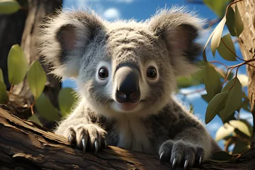 Rolgordijnen cute koala © kevin