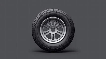 car tires on black background, ai generated