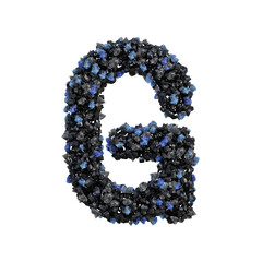 Dark Crystals 3D Alphabet PNG Letters