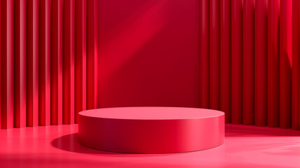 3d red podium, Chinese New Year, Realistic red, gold, Mockup product, stage showcase, Promotion display, Social media posts