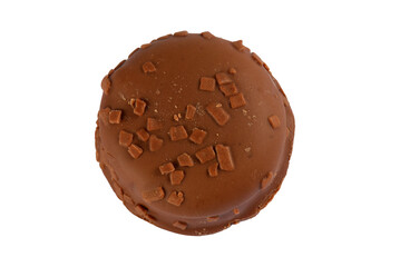 chocolate bonbon with dulce de leche delicious caramel sugar filling isolated caloric