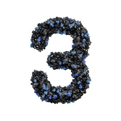 Dark Crystals 3D Alphabet PNG Letters