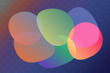 Colorful gradient round shapes. . Colorful sleek banner template