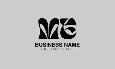 ME M me initial logo | initial based abstract modern minimal creative logo, vector template image. luxury logotype logo, real estate homie logo. typography logo. initials logo