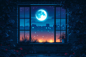 window in the night